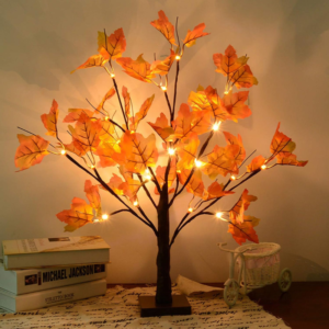 Fall Lighted Maple Tree