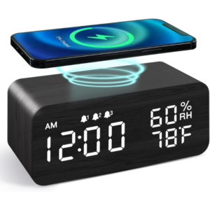 Wooden Digital Alarm Clock