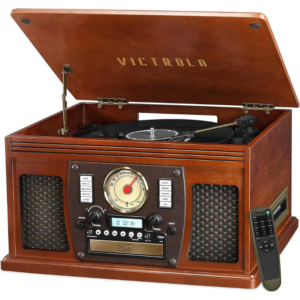 8-in-1 Bluetooth Record Player & Multimedia Center
