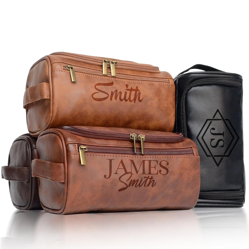 Personalized Leather Toiletry Bag The Ter Compass 7902